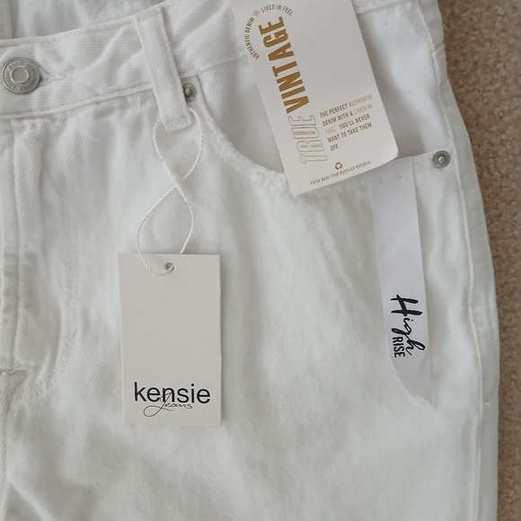 Kensie Women's White Jeans High Rise Slim sz 8/29.   FL - Picture 4 of 7